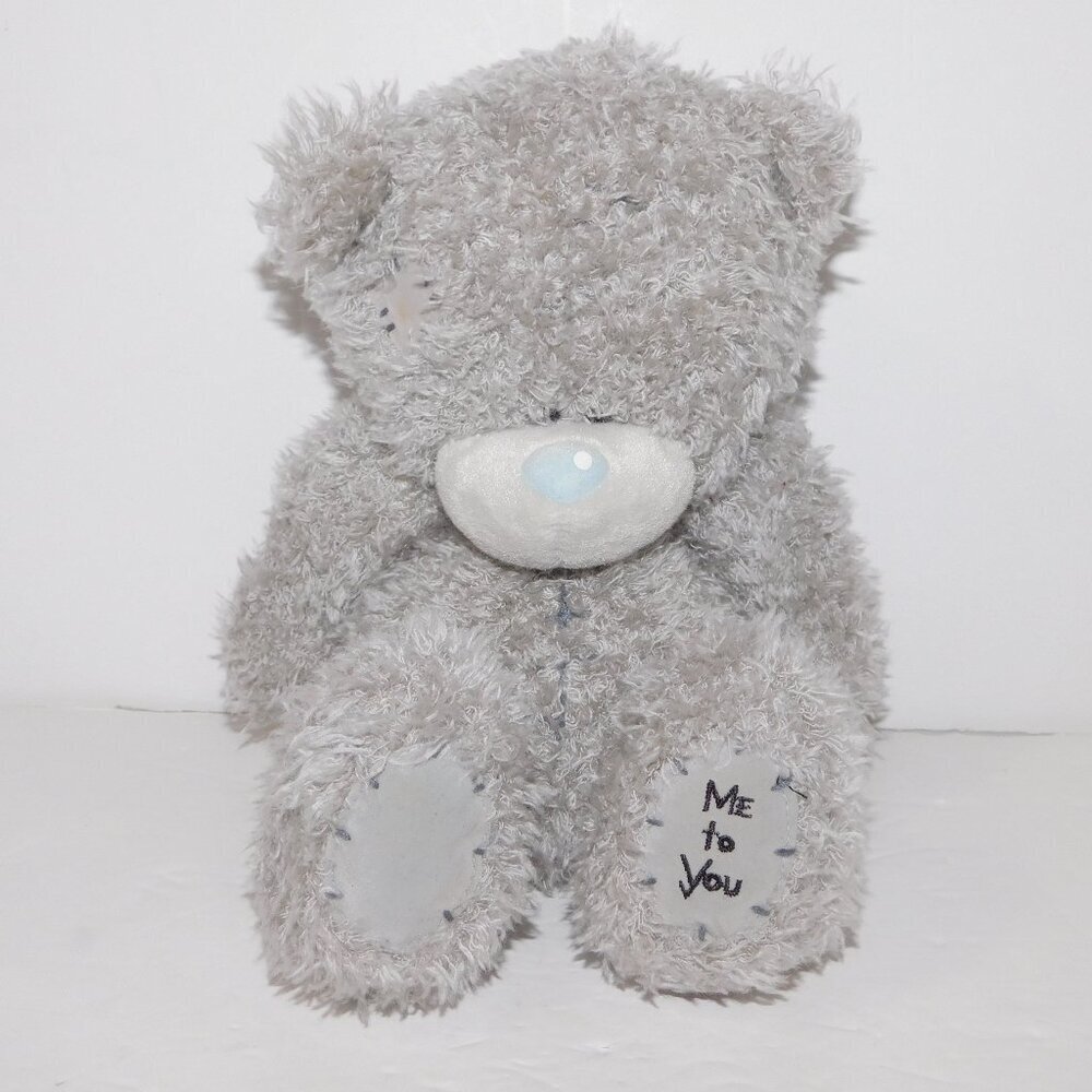 ME TO YOU Tatty Teddy Gray Bear 8" Bean Bag Plush Blue Nose Stuffed soft Toy